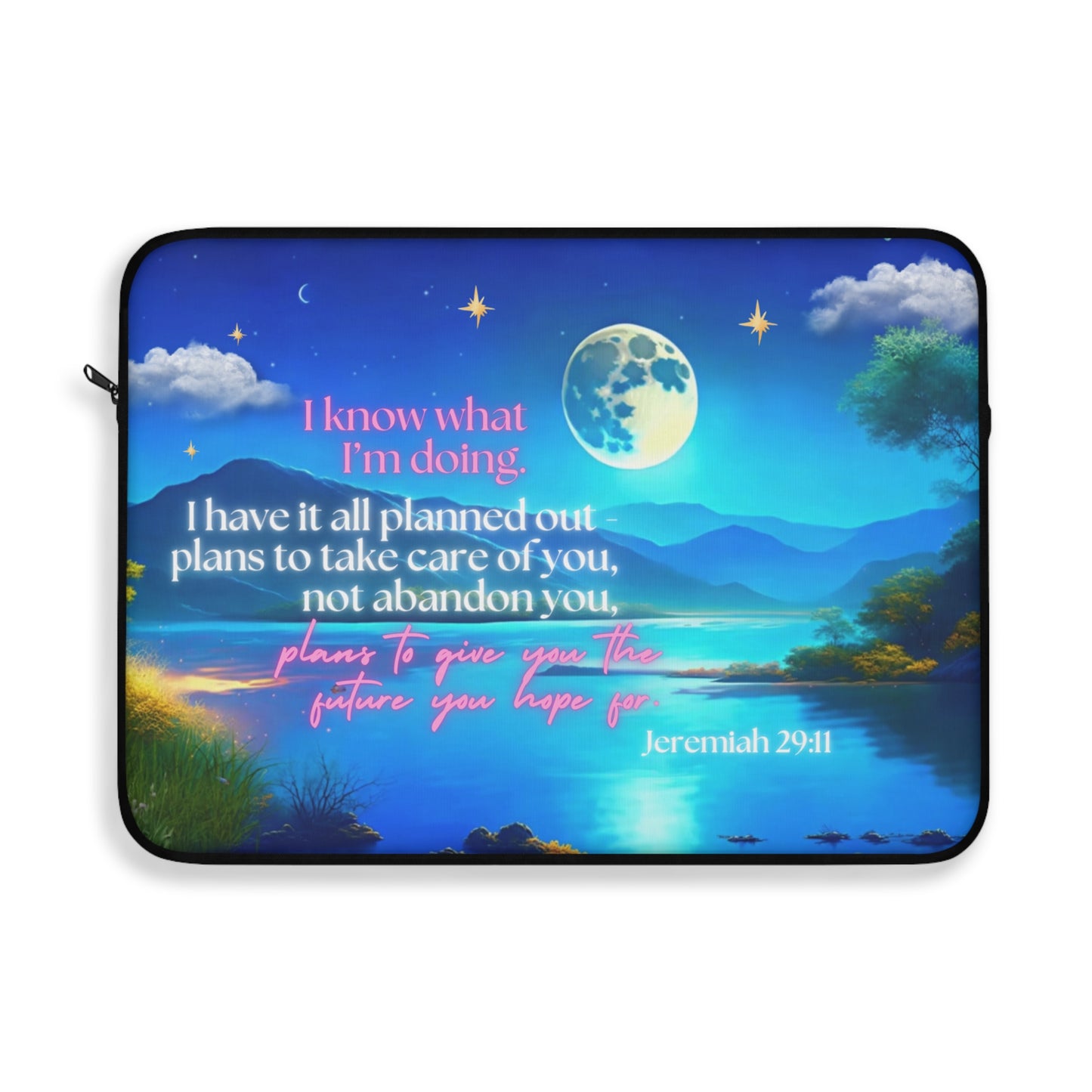 Jeremiah 29:11 Bible Verse Laptop Sleeve – Scripture Tablet Sleeve – Inspirational Faith Laptop Cover, Tablet Sleeve 12"-15"