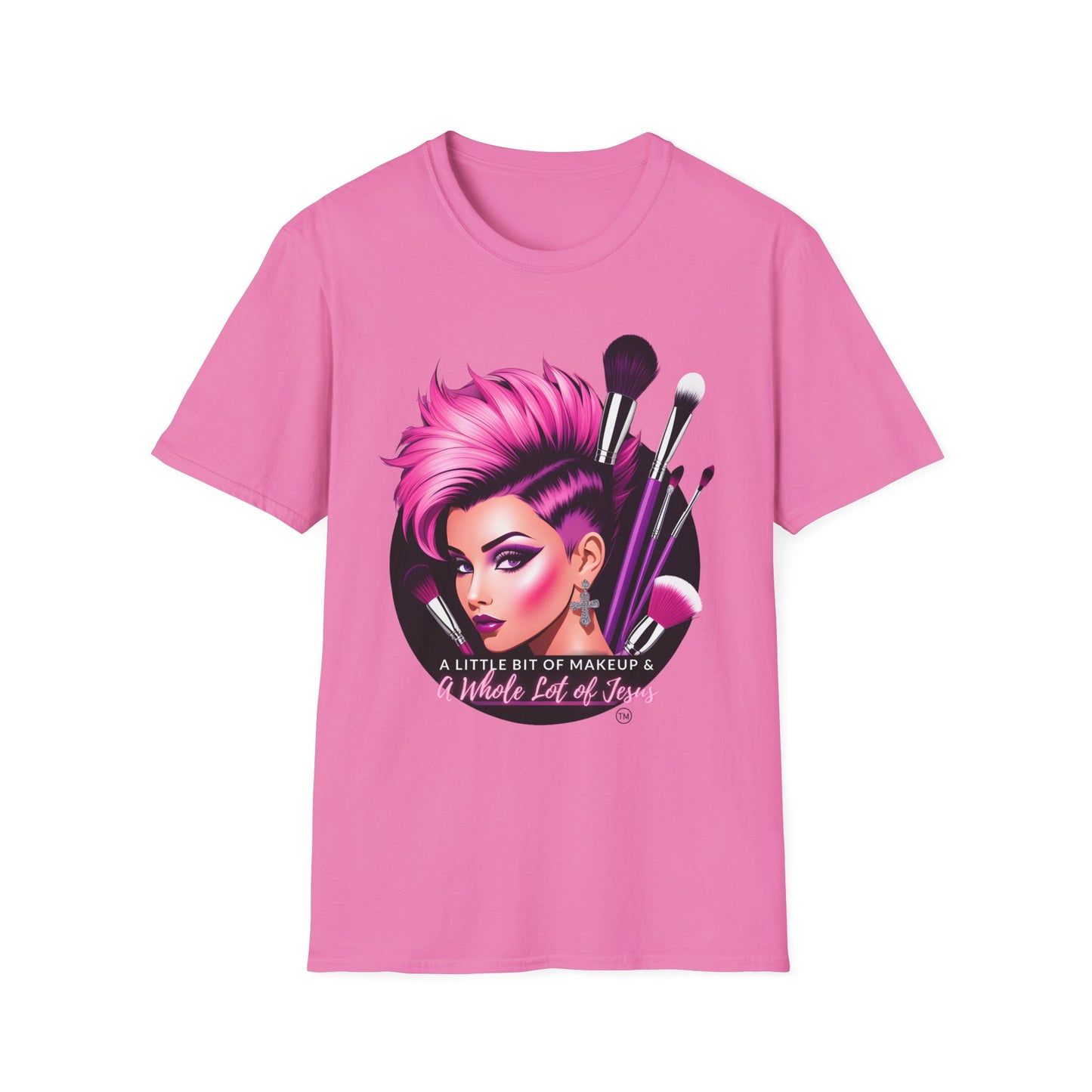 A Little Bit of Makeup & A Whole Lot of Jesus T-Shirt for women – Faith Tee – Scripture T-Shirt – Inspirational Shirt