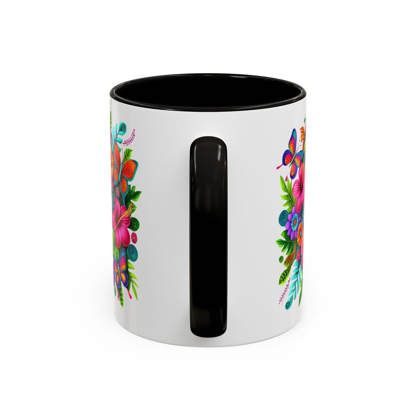 Colorful Mugs - Let's Make Today Great Weekly Live Podcast A Little Bit of Makeup & Whole Lot of Jesus, Floral Hibiscus