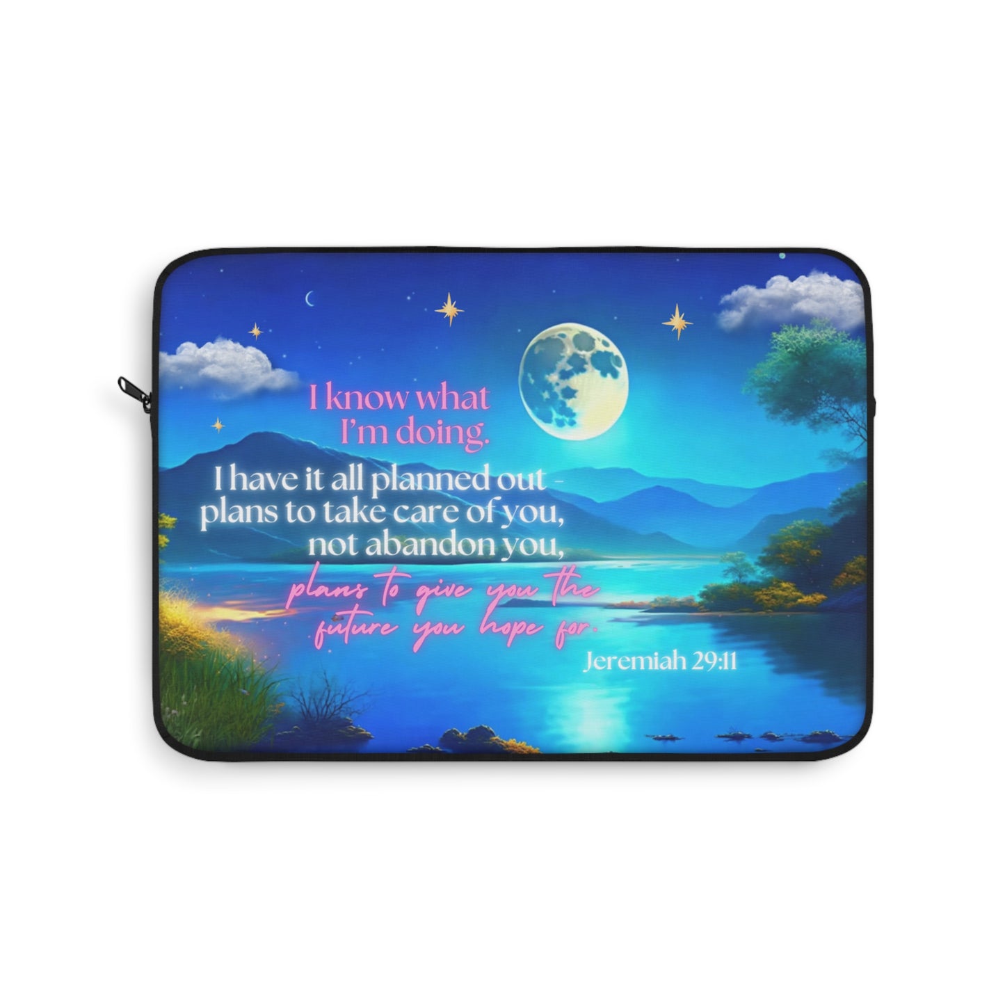 Jeremiah 29:11 Bible Verse Laptop Sleeve – Scripture Tablet Sleeve – Inspirational Faith Laptop Cover, Tablet Sleeve 12"-15"
