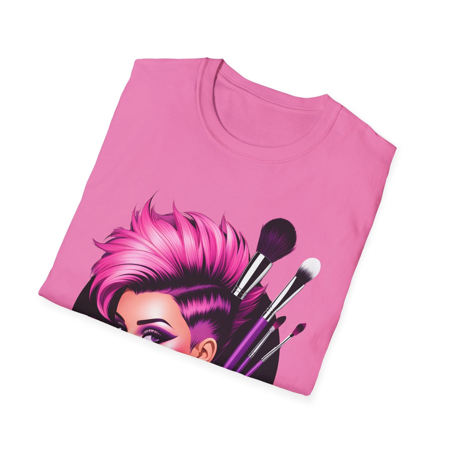 Makeup & Jesus Softstyle T-Shirt - Purple/Pink Inspirational Tee