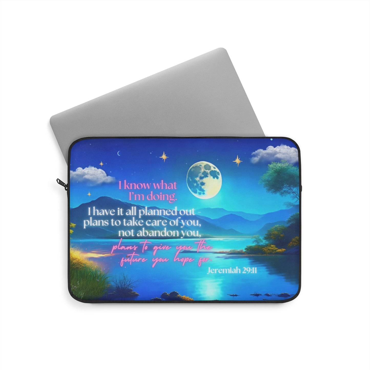 Jeremiah 29:11 Bible Verse Laptop Sleeve – Scripture Tablet Sleeve – Inspirational Faith Laptop Cover, Tablet Sleeve 12"-15"