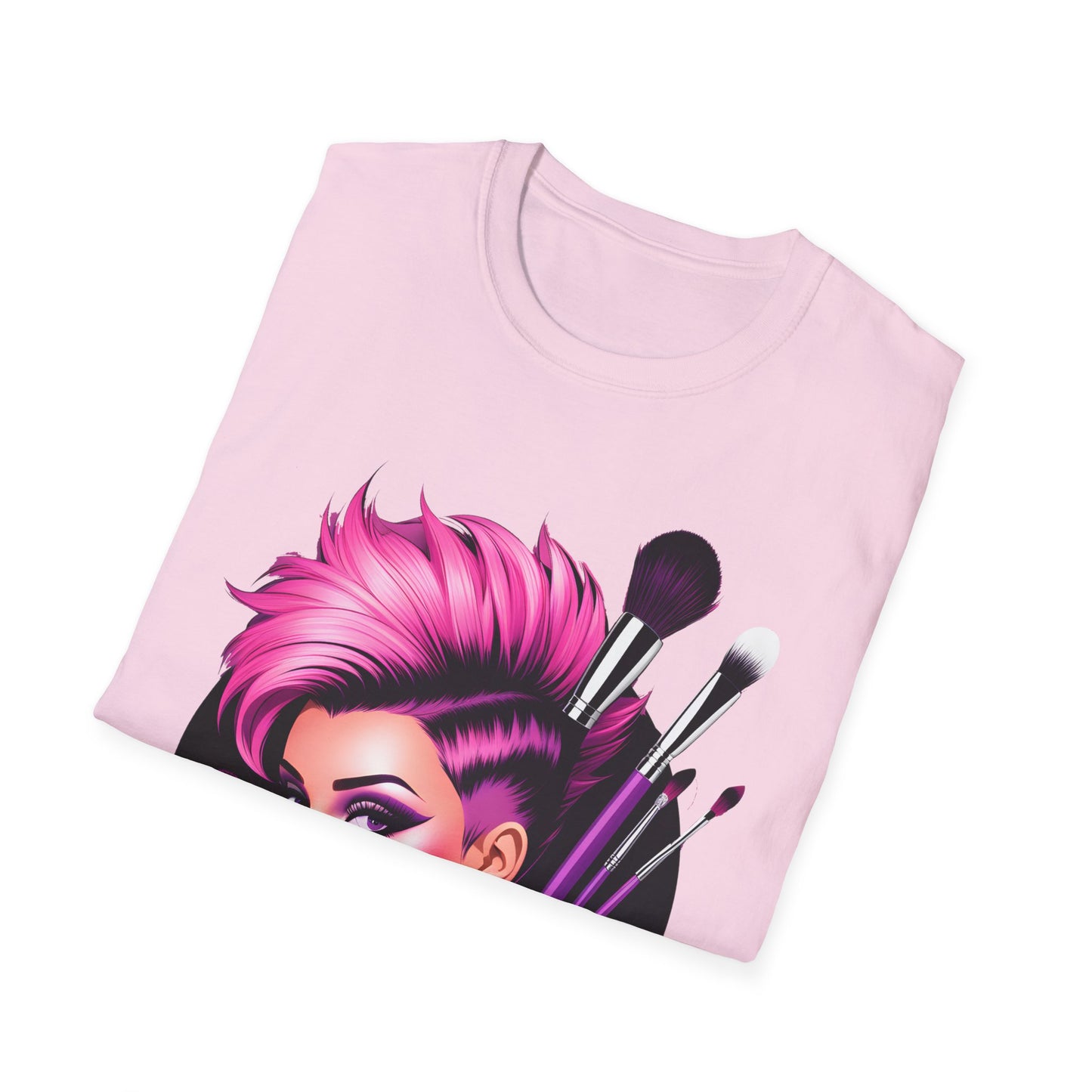 Makeup & Jesus Softstyle T-Shirt - Purple/Pink Inspirational Tee
