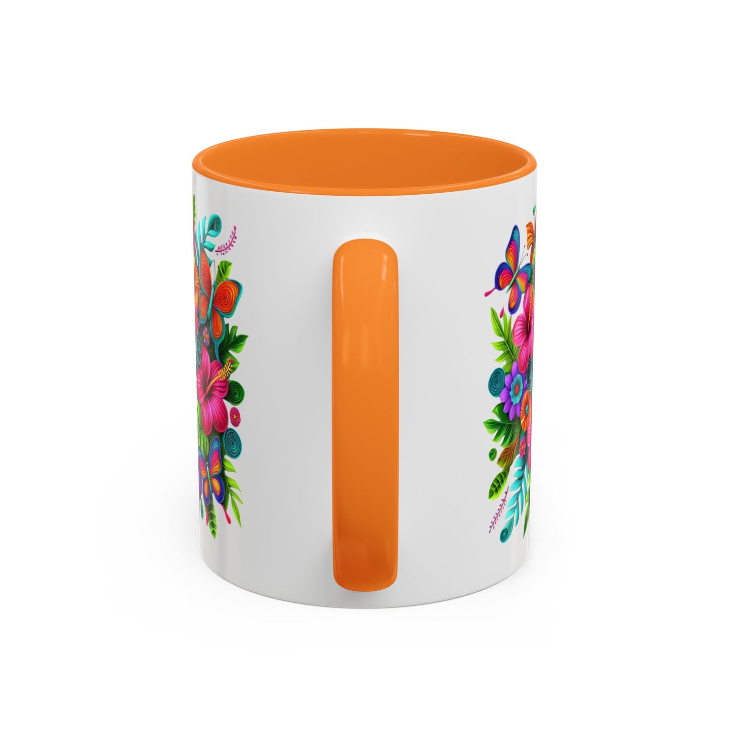 Colorful Mugs - Let's Make Today Great Weekly Live Podcast A Little Bit of Makeup & Whole Lot of Jesus, Floral Hibiscus