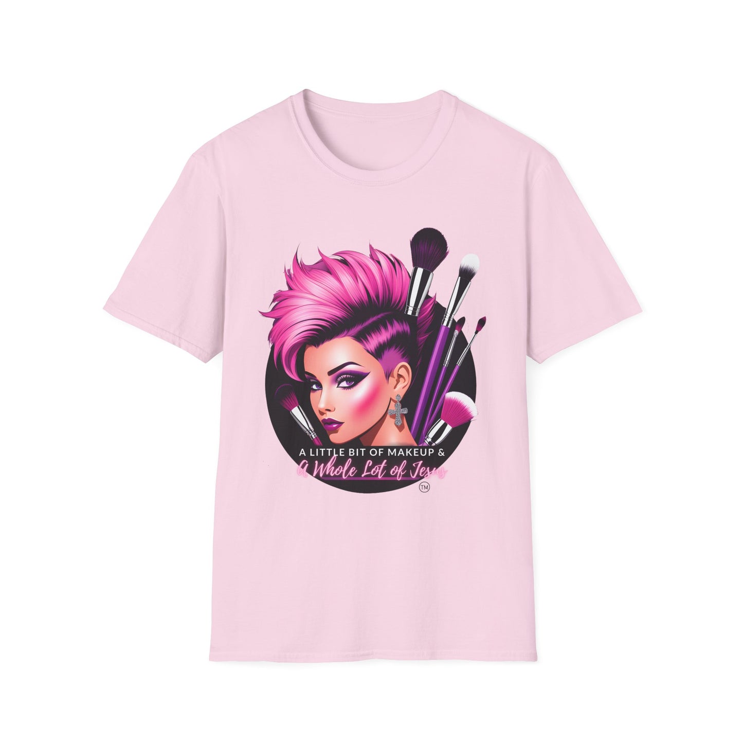 A Little Bit of Makeup & A Whole Lot of Jesus T-Shirt for women – Faith Tee – Scripture T-Shirt – Inspirational Shirt