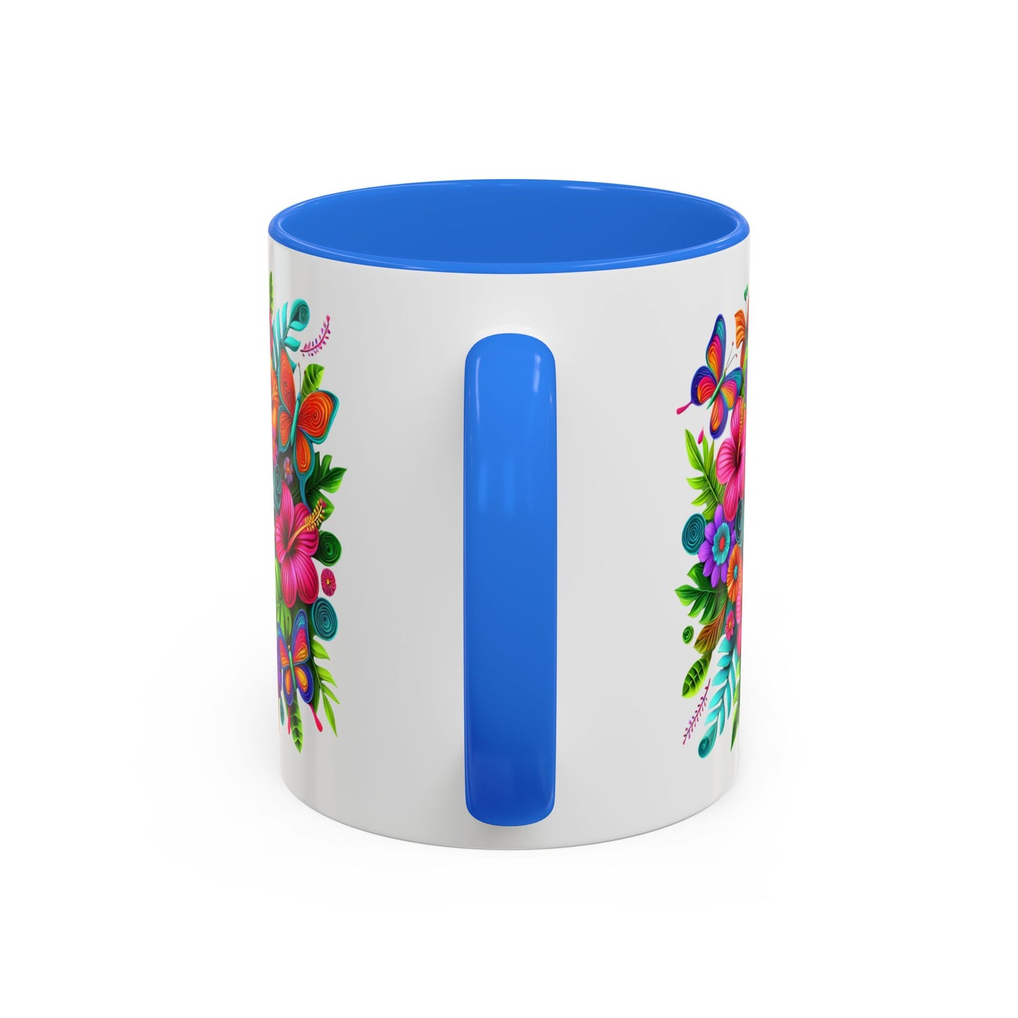 Colorful Mugs - Let's Make Today Great Weekly Live Podcast A Little Bit of Makeup & Whole Lot of Jesus, Floral Hibiscus