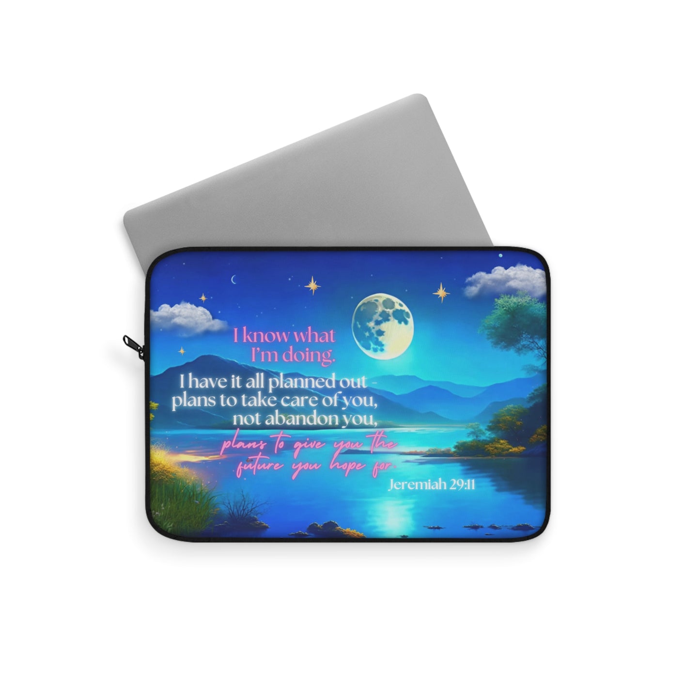 Jeremiah 29:11 Bible Verse Laptop Sleeve – Scripture Tablet Sleeve – Inspirational Faith Laptop Cover, Tablet Sleeve 12"-15"