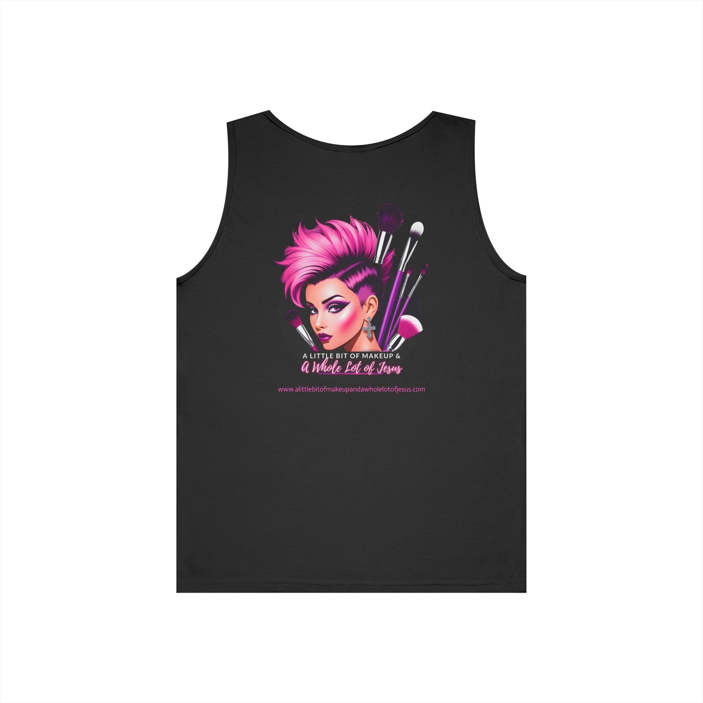 A Little Bit of Makeup & A Whole Lot of Jesus Tank Top – Bible Verse Shirt