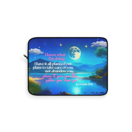 Jeremiah 29:11 Bible Verse Laptop Sleeve – Scripture Tablet Sleeve – Inspirational Faith Laptop Cover, Tablet Sleeve 12"-15"