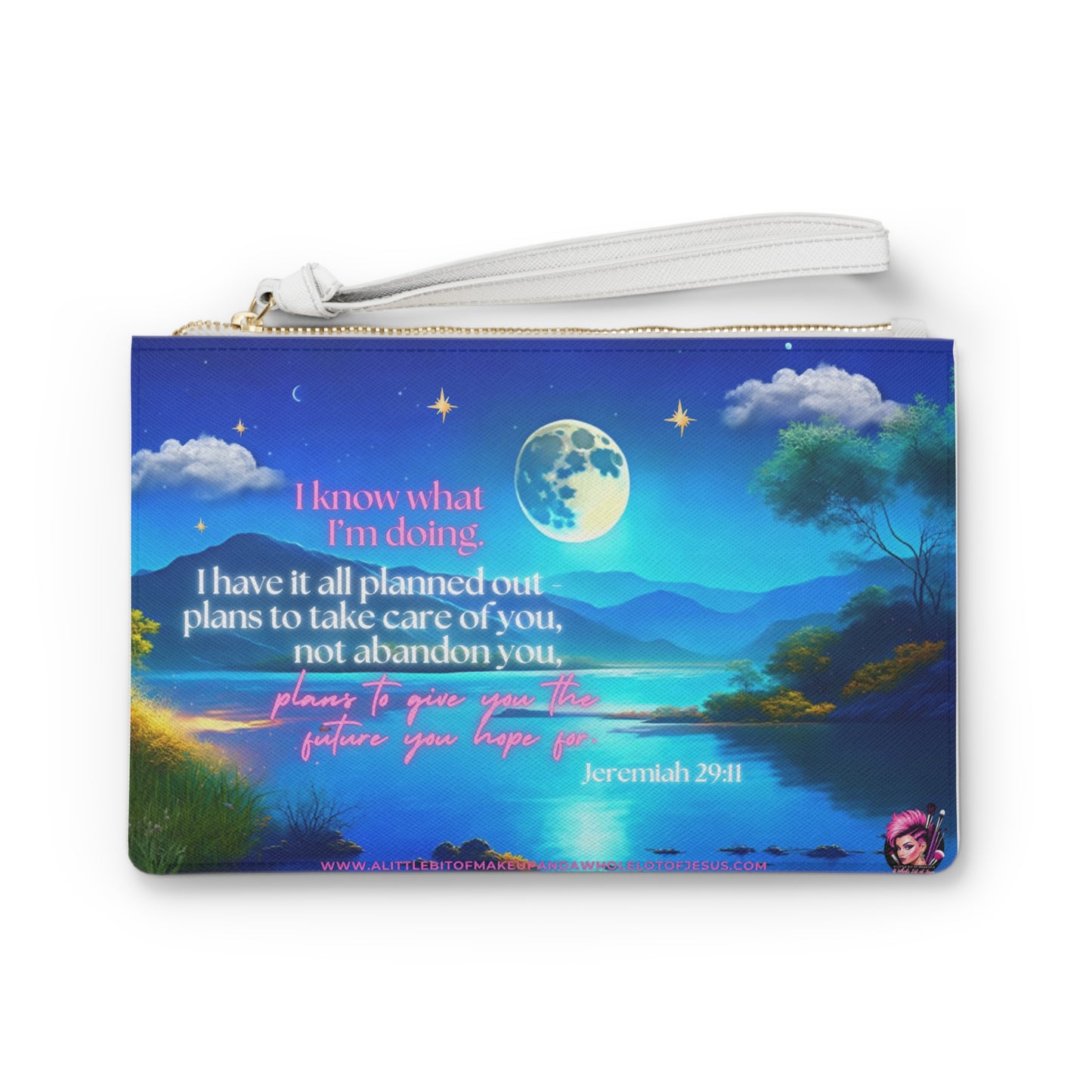 Jeremiah 29:11 Bible Verse Purse – Scripture-Inspired Vegan Leather Wristlet – Faith-Based Christian Clutch for Women