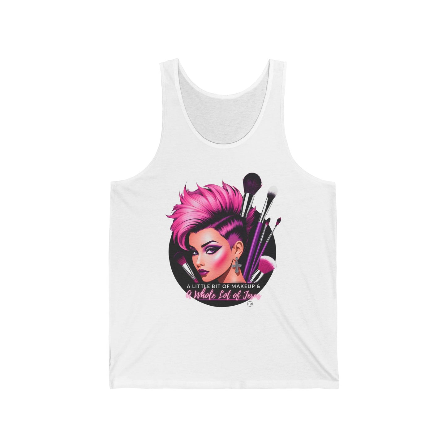 A Little Bit of Makeup & A Whole Lot of Jesus Tank – Unisex Christian Tank for Women – Inspirational Faith Tank - Tank Top