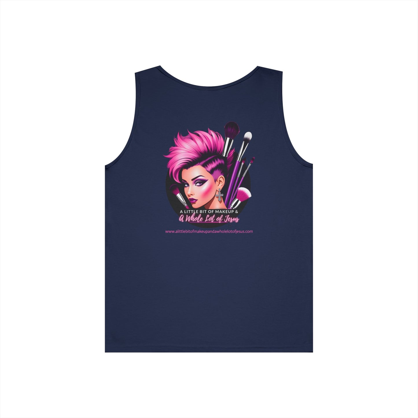 A Little Bit of Makeup & A Whole Lot of Jesus Tank Top – Unisex Christian Tank – Bible Verse Shirt
