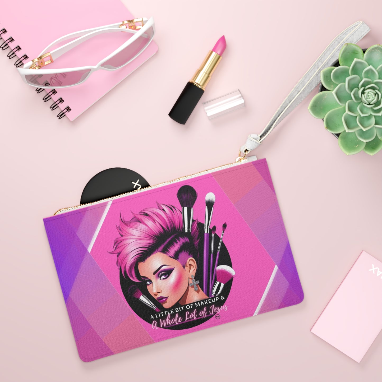 A Little Bit of Makeup & A Whole Lot of Jesus – Faith-Based Clutch for Women