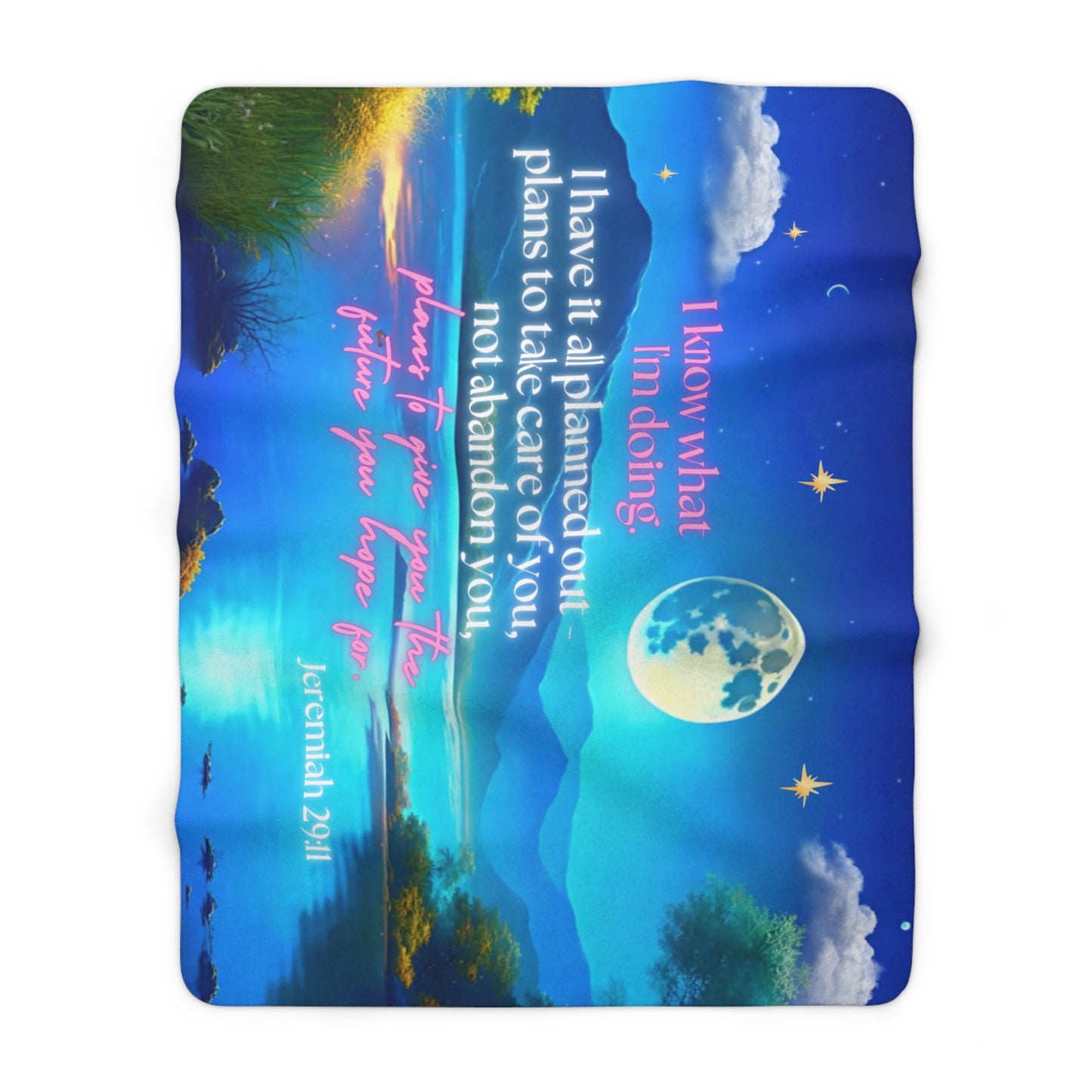 Jeremiah 29:11 Bible Verse Blanket – Christian Fleece Throw – Scripture Blanket for Women –Inspirational Faith Sherpa Blanket