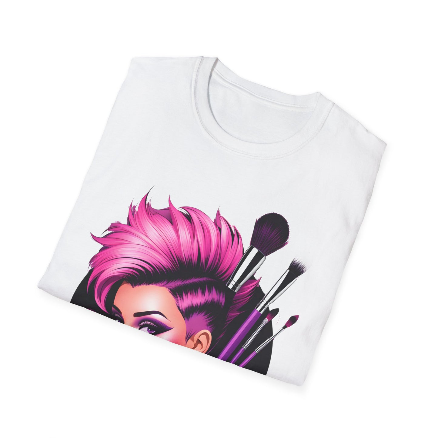 Makeup & Jesus Softstyle T-Shirt - Purple/Pink Inspirational Tee