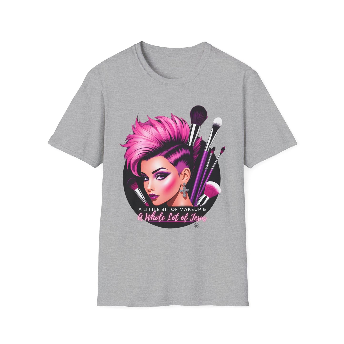 A Little Bit of Makeup & A Whole Lot of Jesus T-Shirt for women – Faith Tee – Scripture T-Shirt – Inspirational Shirt