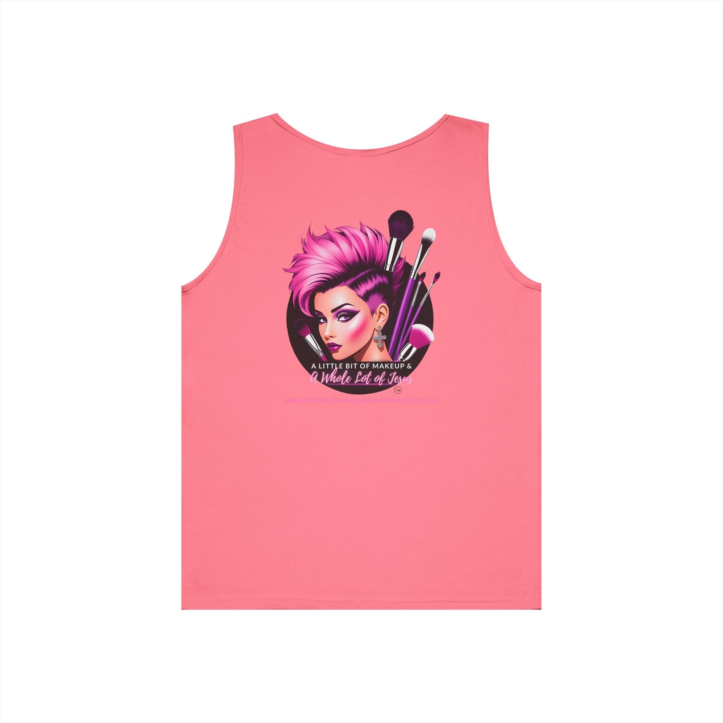 A Little Bit of Makeup & A Whole Lot of Jesus Tank Top – Unisex Christian Tank – Bible Verse Shirt