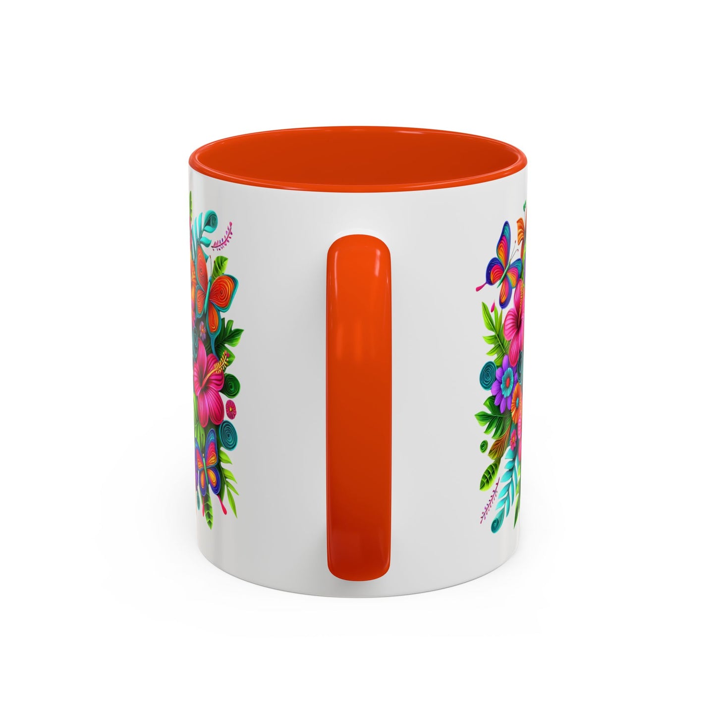 Colorful Mugs - Let's Make Today Great Weekly Live Podcast A Little Bit of Makeup & Whole Lot of Jesus, Floral Hibiscus