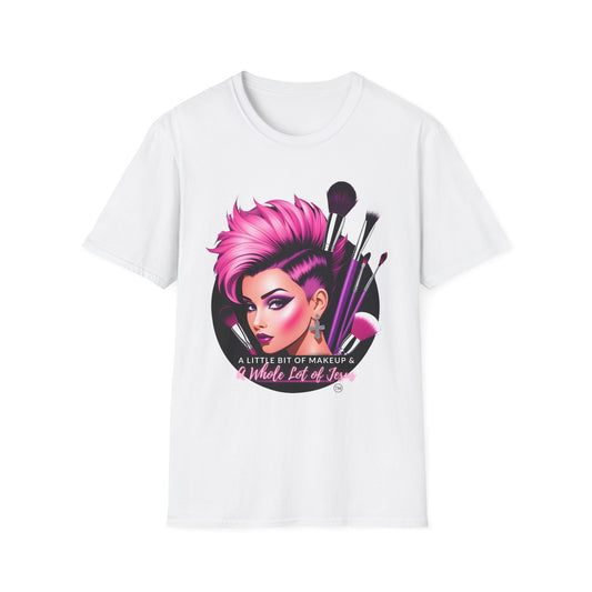 A Little Bit of Makeup & A Whole Lot of Jesus T-Shirt for women – Faith Tee – Scripture T-Shirt – Inspirational Shirt