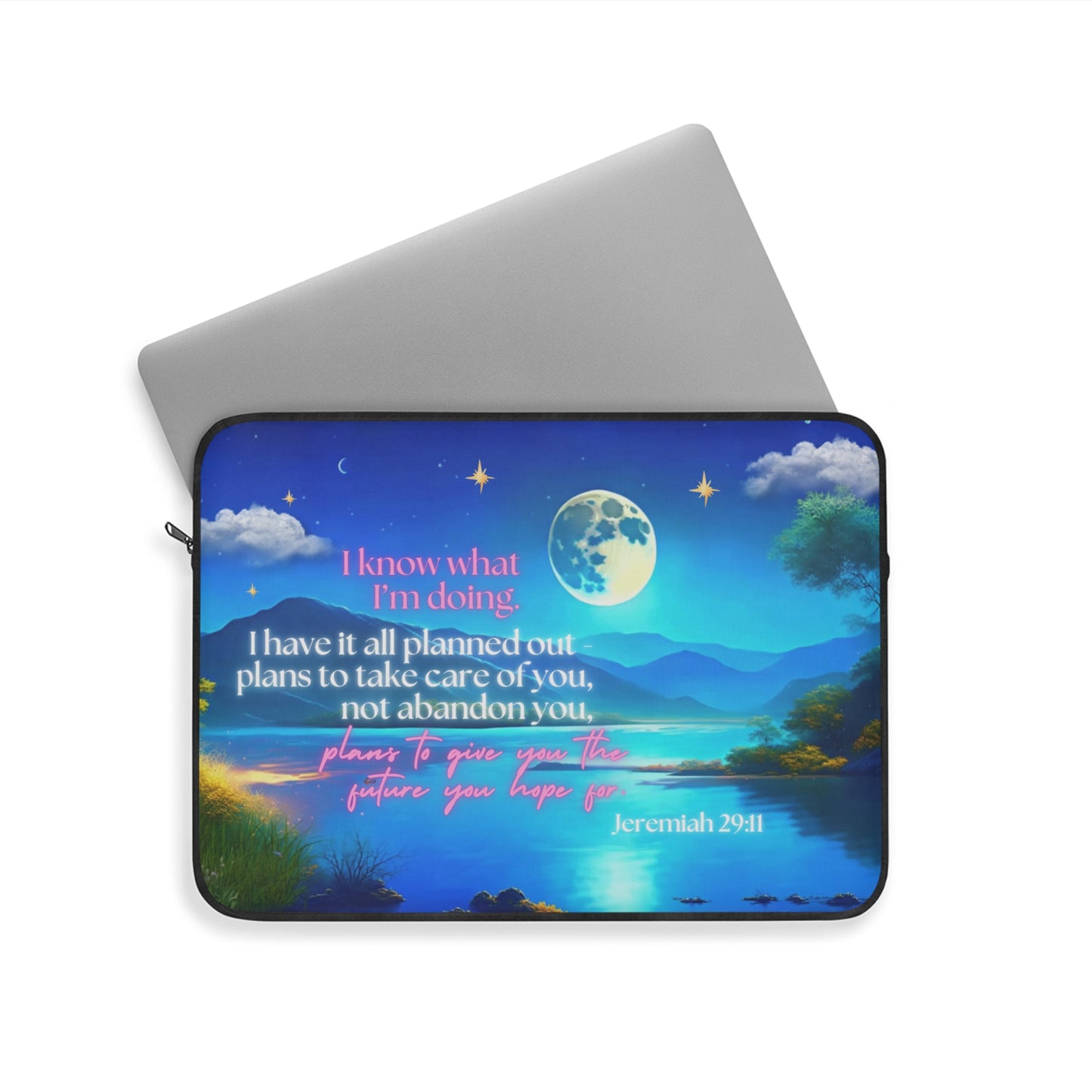 Jeremiah 29:11 Bible Verse Laptop Sleeve – Scripture Tablet Sleeve – Inspirational Faith Laptop Cover, Tablet Sleeve 12"-15"